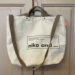 ニコアンド(niko and...)の★niko and...★（中古）トートバッグ　ショルダー　オフホワイト(トートバッグ)