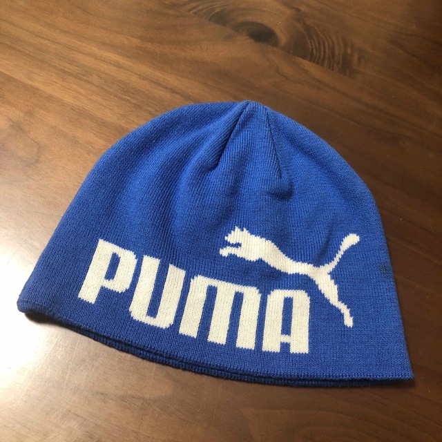 PUMA  プーマ　ニット帽　F ブルー キッズ/ベビー/マタニティのこども用ファッション小物(帽子)の商品写真