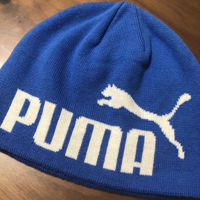 PUMA  プーマ　ニット帽　F ブルー キッズ/ベビー/マタニティのこども用ファッション小物(帽子)の商品写真