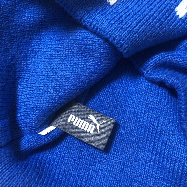 PUMA  プーマ　ニット帽　F ブルー キッズ/ベビー/マタニティのこども用ファッション小物(帽子)の商品写真