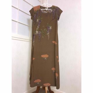 D1611◾️ヴィンテージ カネコイサオ ワンダフルワールド 花柄ロング