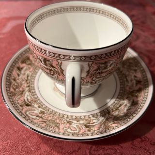 希少品 ウェッジウッド フロレンティーン ピンク C/S 1客 超美品-