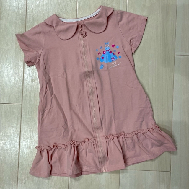 前開き　ジップアップ　ワンピース　バレエ キッズ/ベビー/マタニティのキッズ服女の子用(90cm~)(ワンピース)の商品写真