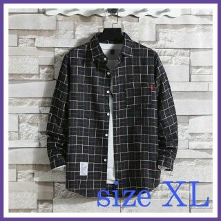 【大人気】シャツ　チェックシャツ　メンズ　レディース　XL(シャツ)