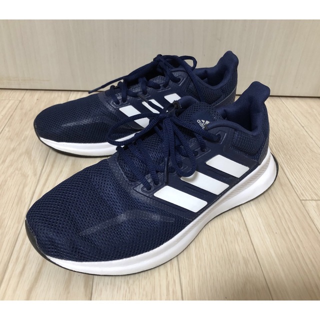 adidas アディダス　スニーカー　ブルー　25.5