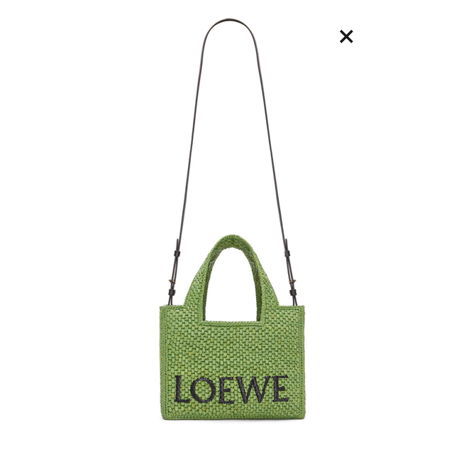 LOEWE かごバッグ フォント トートバッグ スモール　ナチュラル*^ij