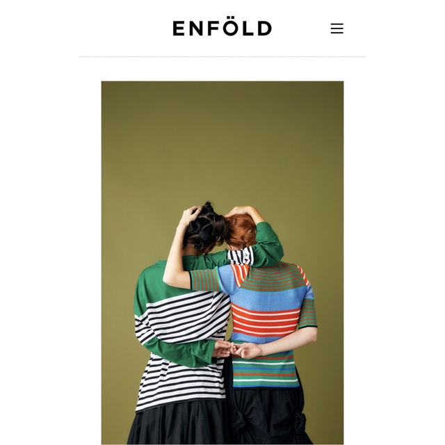 ENFOLD(エンフォルド)のenfold ボーダーカットソー　22ss レディースのトップス(カットソー(長袖/七分))の商品写真