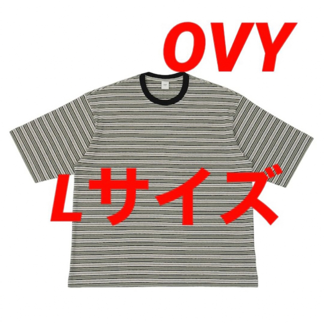 L Ovy Multi Border Relax T-shirts green