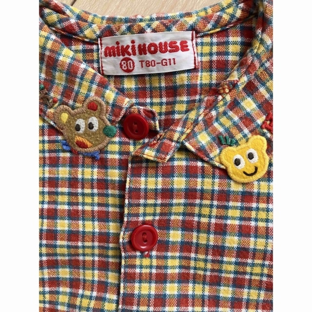 mikihouse(ミキハウス)のミキハウス　長袖シャツ　80cm キッズ/ベビー/マタニティのベビー服(~85cm)(シャツ/カットソー)の商品写真