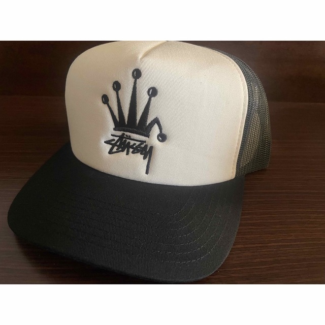 stussy crown trucker cap 黒