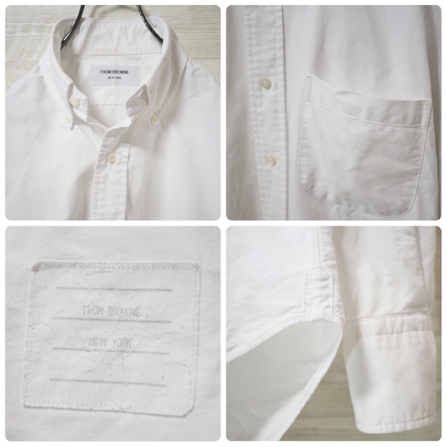 THOM BROWNE(トムブラウン)のTHOM BROWNE. Oxford B.D. Shirt White-1 メンズのトップス(シャツ)の商品写真