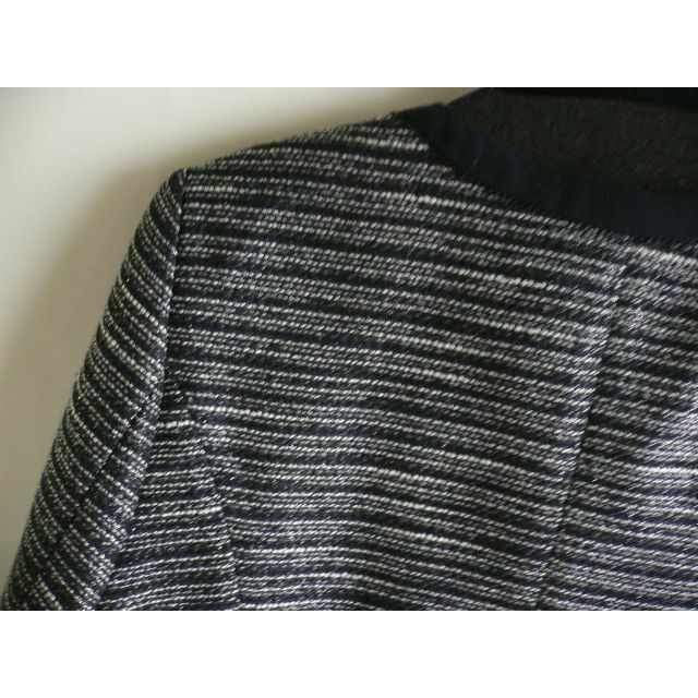 新品9号濃紺ノーカラーツイードジャケット卒業式入学式フォーマルセレモニー レディースのジャケット/アウター(ノーカラージャケット)の商品写真