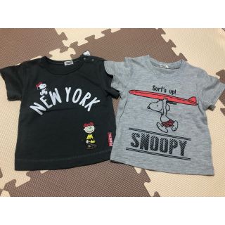 スヌーピー(SNOOPY)のSNOOPY Tシャツ 80cm 2枚組(Ｔシャツ)