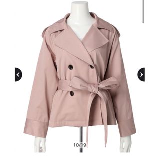 JUSGLITTY - ジャスグリッティー 撥水 ショート トレンチコートの通販