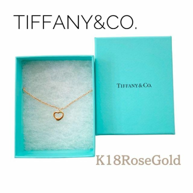 極美品 TIFFANY ティファニー オープンハート バングル 18金 - www