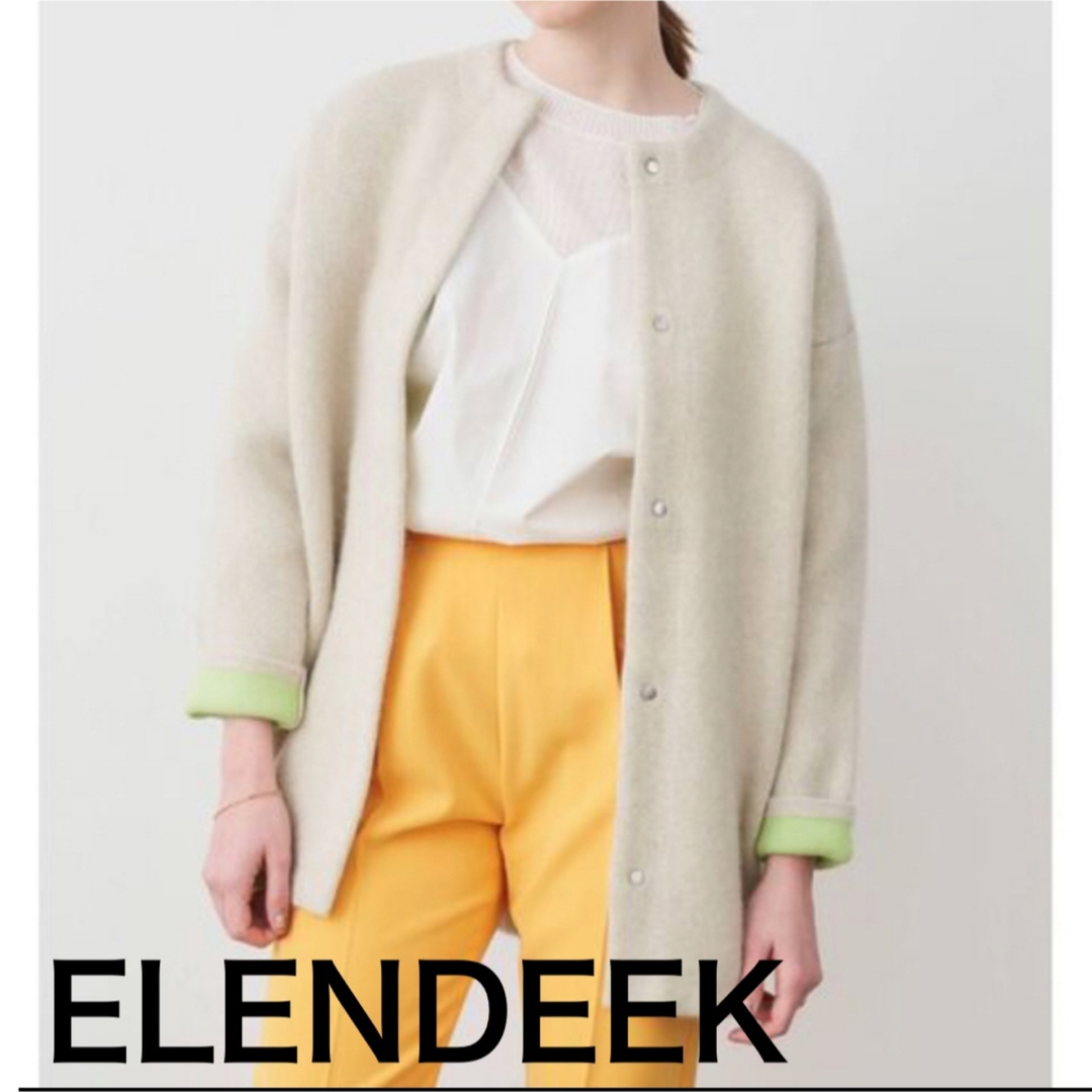 エレンディーク　ELENDEEK ラクーン　カーディガン　ベージュ