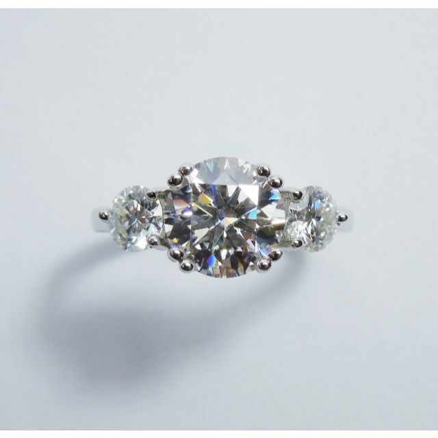 約13号 3EX 合計2.8ct モアサナイト リング 2ct0.4ct× 取引