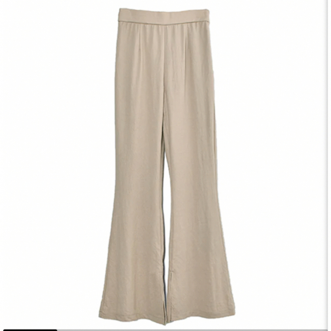 CLANE(クラネ)のCLANE SOFT JERSEY FLARE PANTS/BEIGE 0 レディースのパンツ(カジュアルパンツ)の商品写真