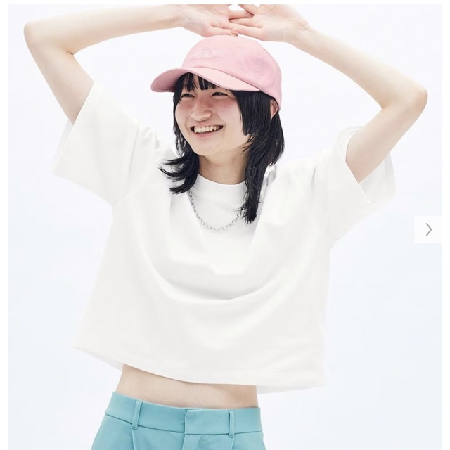 GU(ジーユー)のGU ミニ裏毛ワイドT Sサイズ レディースのトップス(Tシャツ(半袖/袖なし))の商品写真