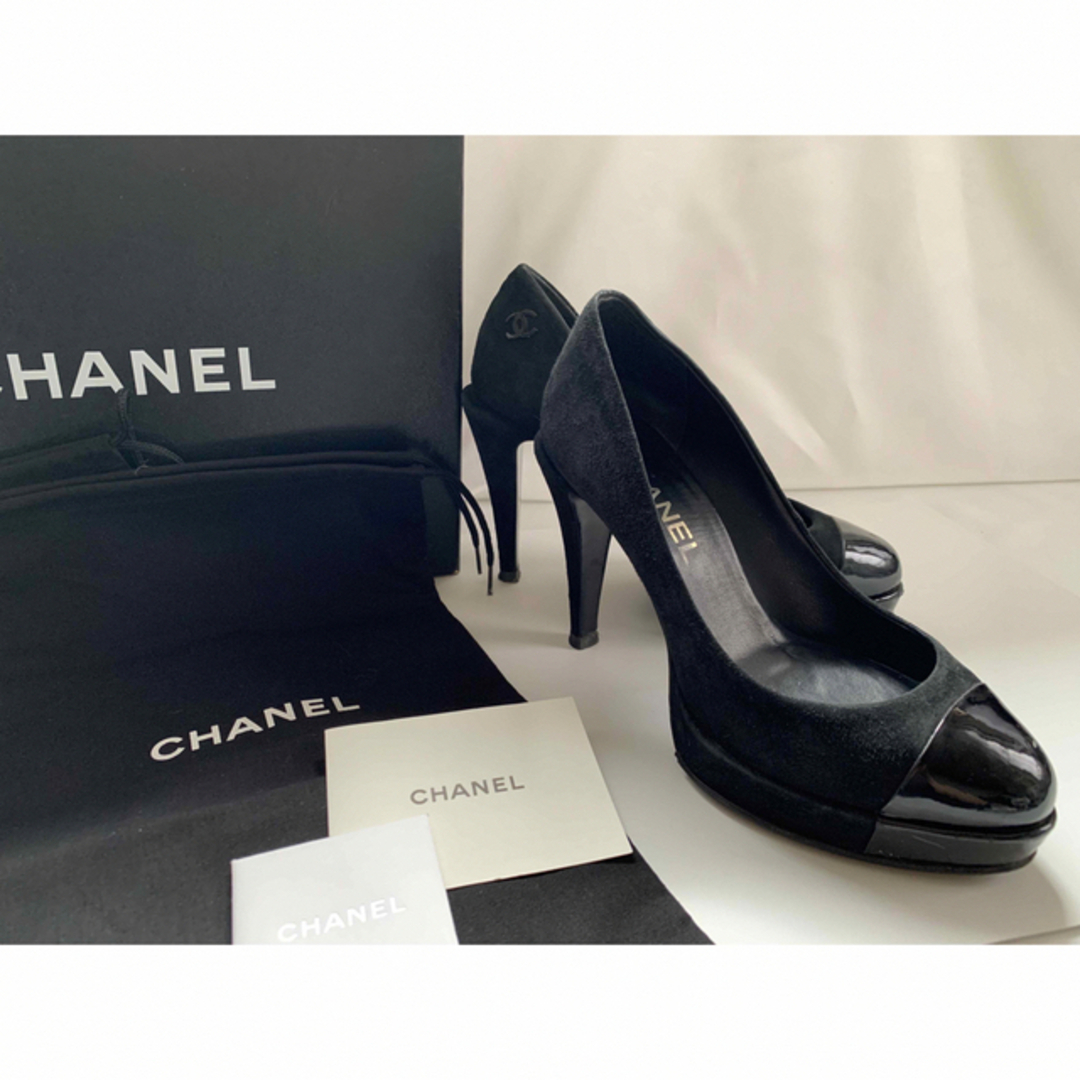 シャネル　CHANEL　ハイヒール　パンプス　ヒールサンダル　ブラック シンプル