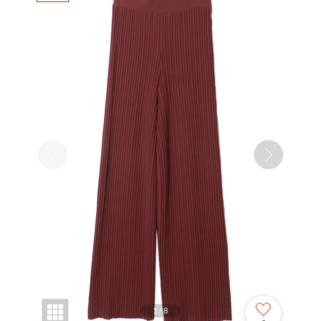 eimy istoire - シンプルニットパンツ (BORDEAUX)新品未使用タグ付き