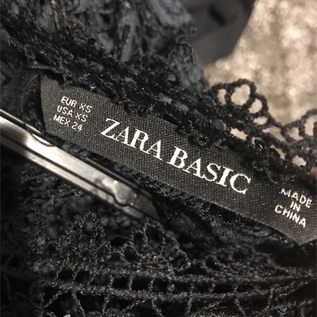 ZARA(ザラ)の値下げ⭐︎ZARA BASIC総レース ロングワンピース フォーマル 結婚式 レディースのフォーマル/ドレス(ロングドレス)の商品写真