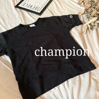 チャンピオン(Champion)のchampion チャンピオン　トップス　半袖　ロゴ　tシャツ カットソー 黒(Tシャツ(半袖/袖なし))