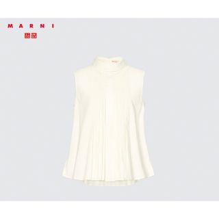 ユニクロ(UNIQLO)の新品MARNIコラボタックブラウス（ノースリーブ）(シャツ/ブラウス(半袖/袖なし))