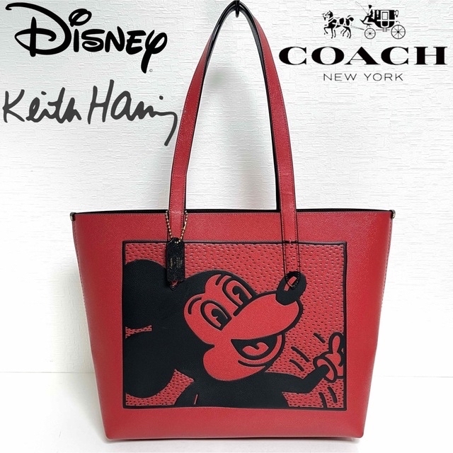 COACH × Disney × Keith Haring レザー　トートバッグ