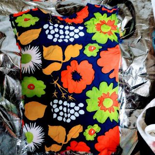 マリメッコ(marimekko)のマリメッコ　フレンチスリーブワンピース(シャツ/ブラウス(半袖/袖なし))