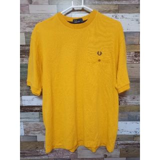 フレッドペリー(FRED PERRY)のFRED PERRY　フレッドペリー　鹿の子　ポケットTシャツ　イエロー　M(Tシャツ/カットソー(半袖/袖なし))