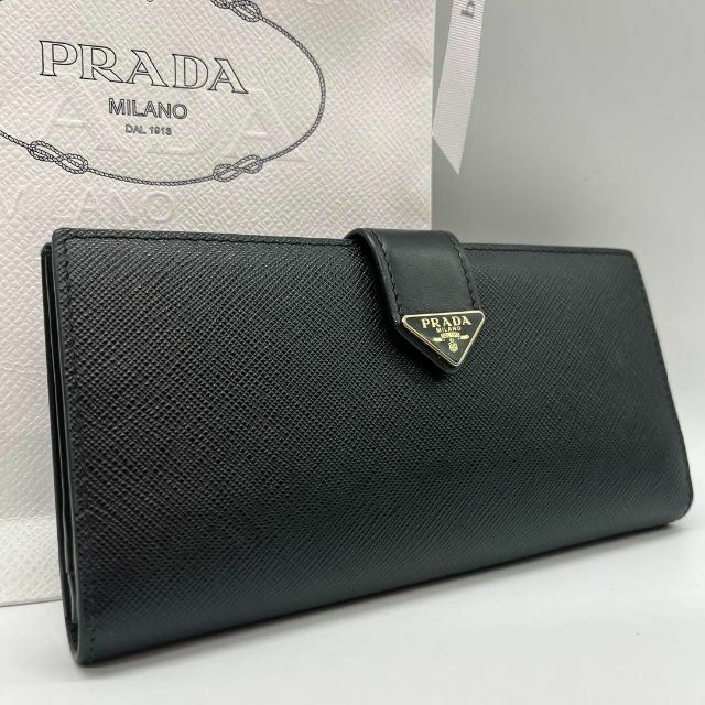 PRADA - 【極美品】PRADA/プラダ/サフィアーノxスムースレザー 財布