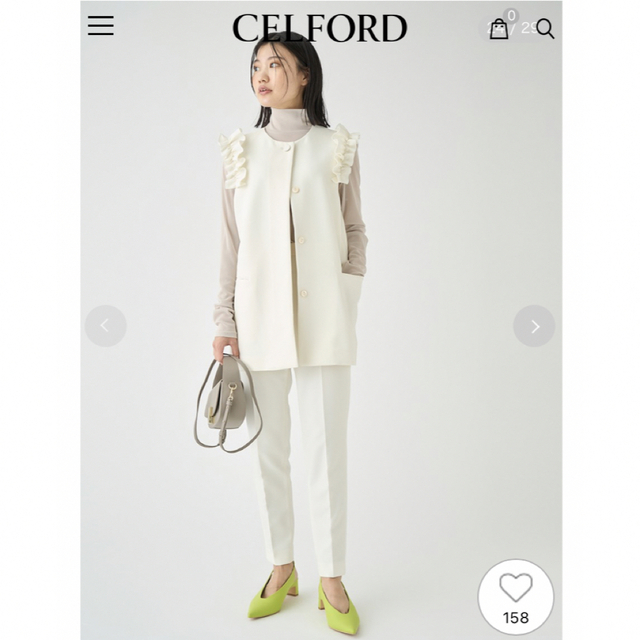 CELFORD - 【新品タグ付き】CELFORD フリルスリーブジレの通販 by shop