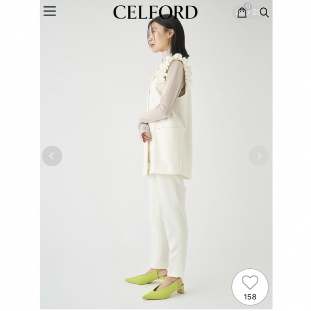 CELFORD(セルフォード)の【新品タグ付き】CELFORD フリルスリーブジレ レディースのトップス(ベスト/ジレ)の商品写真