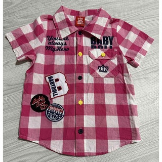 ベビードール(BABYDOLL)の【新品・未着用】BABY DOLL チェックシャツ 100(Tシャツ/カットソー)