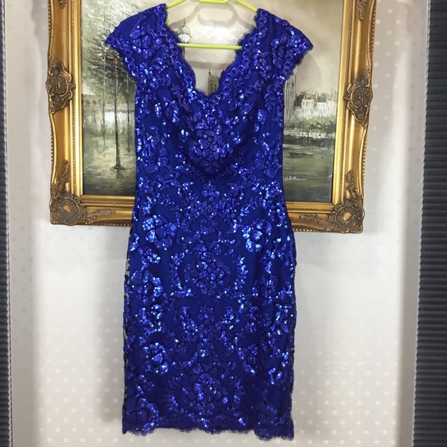 新品☆ TADASHI SHOJI サイズ4 紺色　【TADA101】