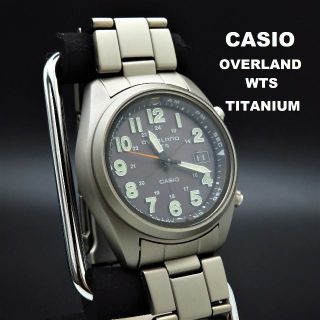 カシオ(CASIO)のCASIO OVERLAND WTS 電波ソーラー腕時計 チタン製(腕時計(アナログ))