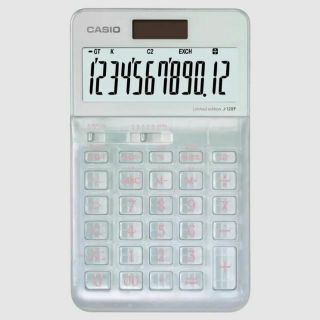 カシオ(CASIO)の電卓　CASIO　カシオ　ラメ　フレア　ホワイト　白　限定　ジャストタイプ(その他)