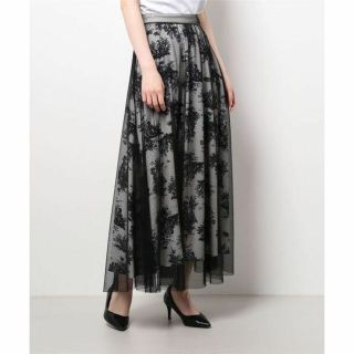 アメリヴィンテージ(Ameri VINTAGE)のAVA DOT TULLE LAYERED SKIRT ameri(ロングスカート)