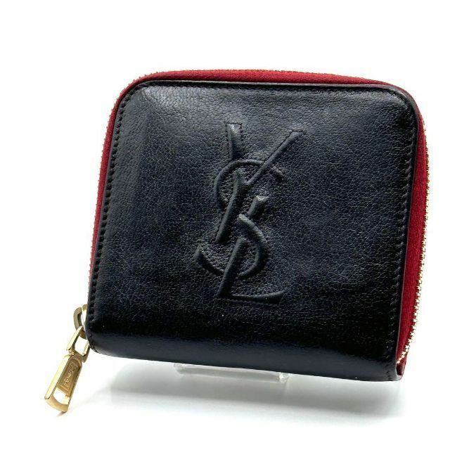 Yves Saint Laurent - 美品 イヴサンローラン 折り財布 ラウンドジップ