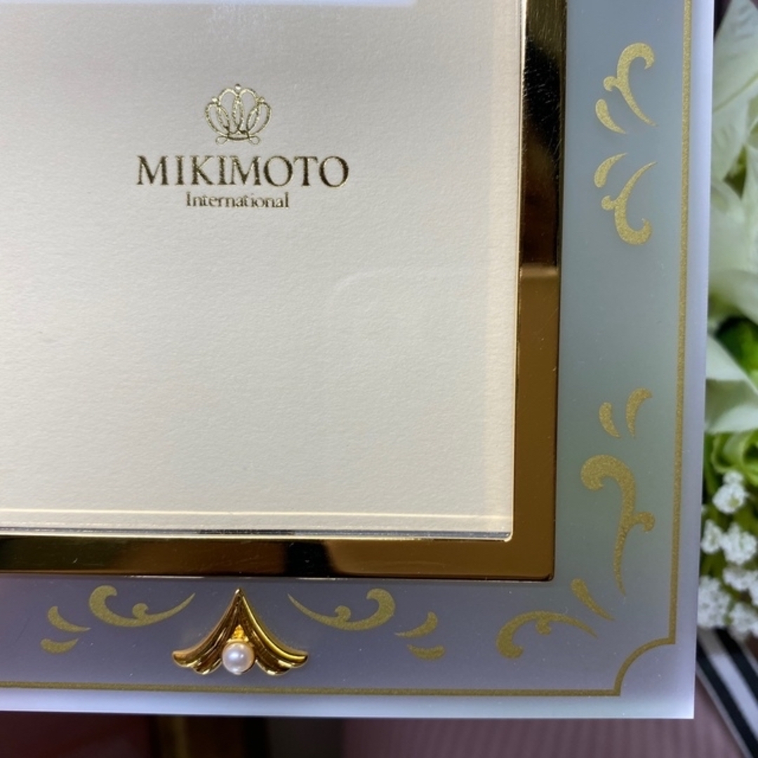 MIKIMOTO ミキモト フォトフレーム パール２点付 真珠 写真立て