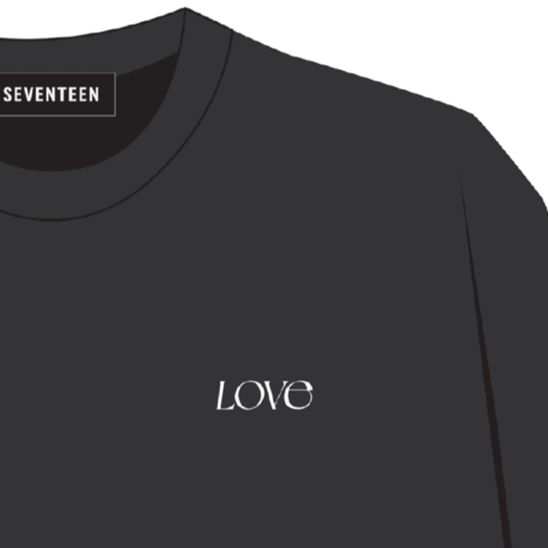 seventeen LOVE Tシャツ黒　セブチ