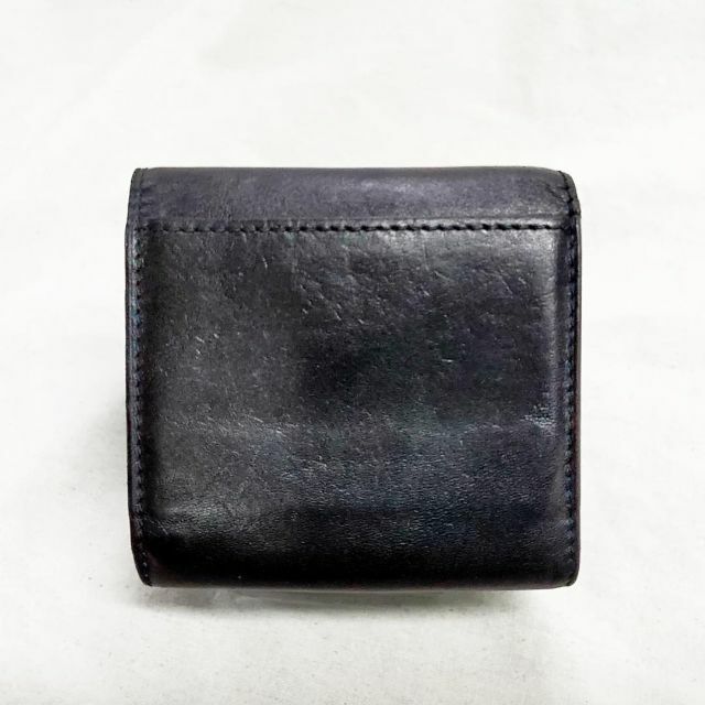 袋付き ヒロフ HIROFU Ｗホック Ｈロゴ コンパクト財布 センブレ 折財布