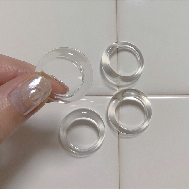 〔14号〕clear ring / Acryl レディースのアクセサリー(リング(指輪))の商品写真