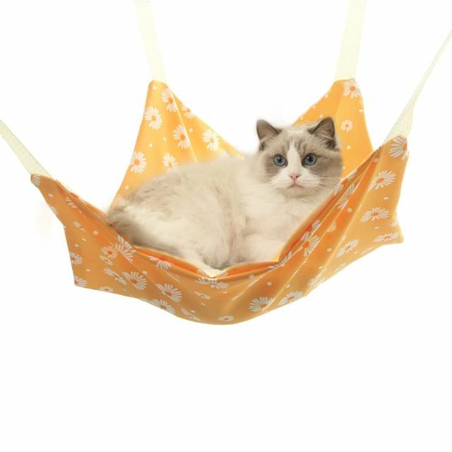 色: イエロー】Bidason ペット ハンモック 猫 リバーシブル 耐久性 の通販 by UH ペットハンモック