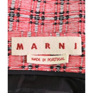 MARNI マルニ ひざ丈スカート 40(M位) 赤x白x黒(チェック)