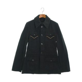 ヴィクターアンドロルフ(VIKTOR&ROLF)のVIKTOR&ROLF ヴィクター＆ロルフ ミリタリーブルゾン 46(M位) 黒 【古着】【中古】(ミリタリージャケット)