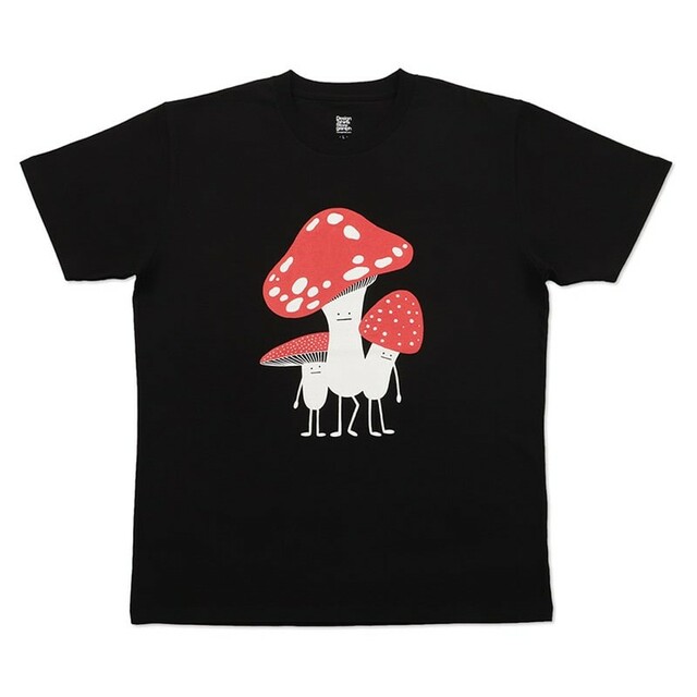 Design Tshirts Store graniph(グラニフ)の新品未使用！グラニフ マッシュルーム ビューテフルシャドー Tシャツ SSサイズ メンズのトップス(Tシャツ/カットソー(半袖/袖なし))の商品写真