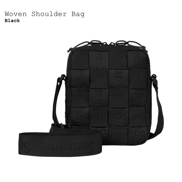 supreme woven shoulder bag black 1
