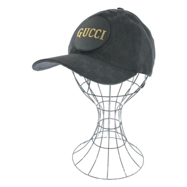 Gucci - GUCCI グッチ キャップ - 黒(総柄) 【古着】【中古】の通販 by